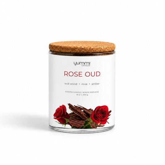 18oz Rose Oud Scented Jar Candles