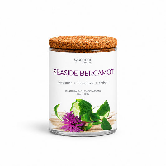 18oz Seaside Bergamot Scented Jar Candles