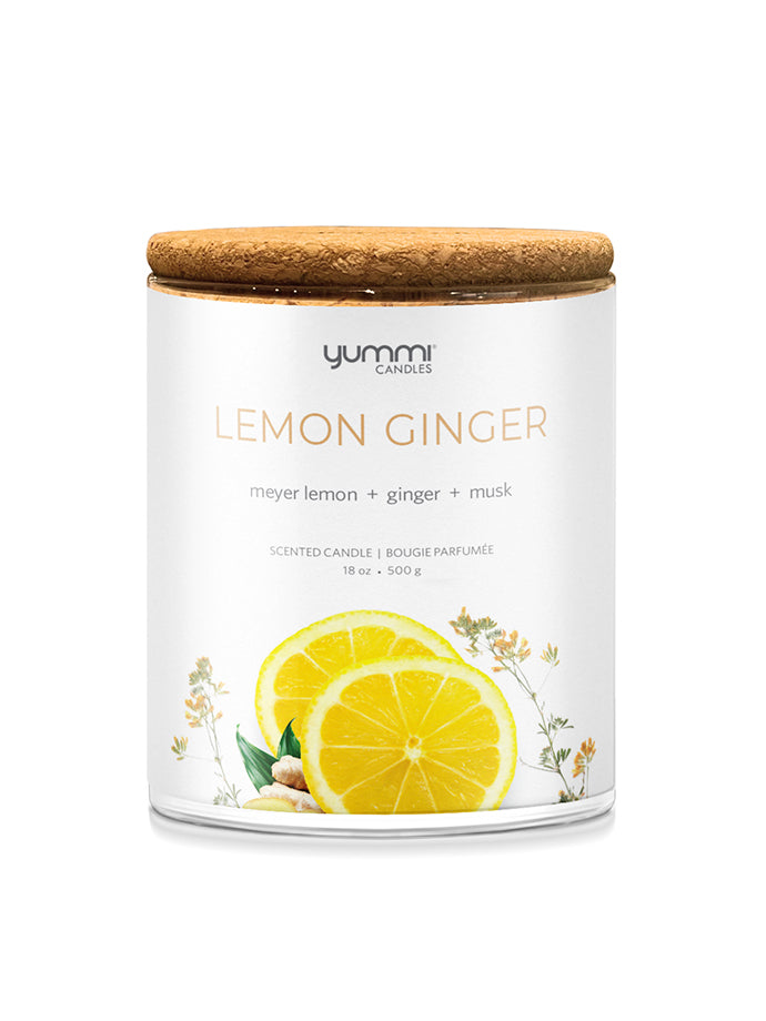 18oz Lemon Ginger Scented Jar Candles - each – Yummi Candles Canada