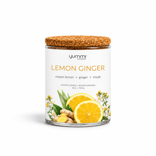 18oz Lemon Ginger Scented Jar Candles