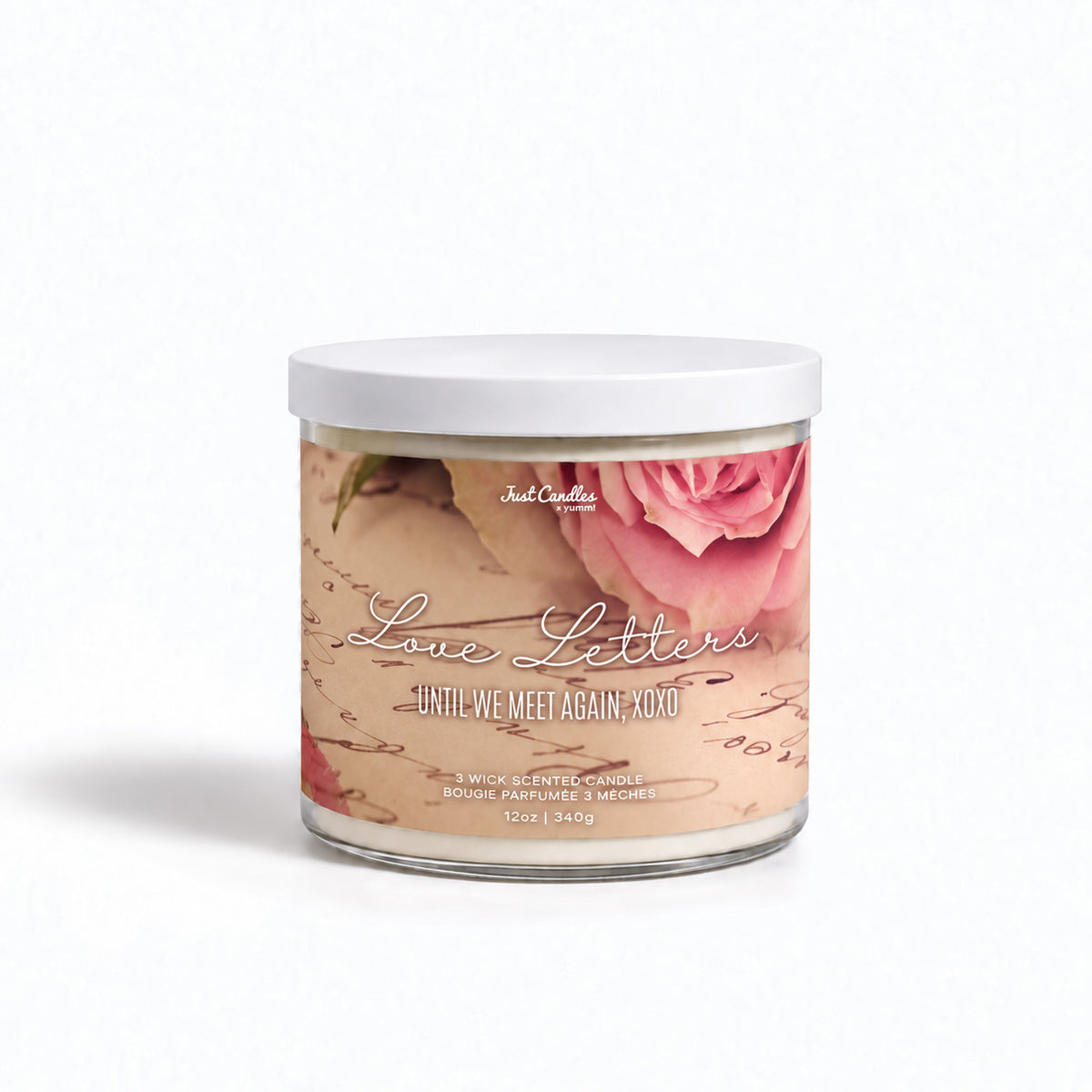 Just Candles 12oz 3-Wick Love Letter Scented Jar