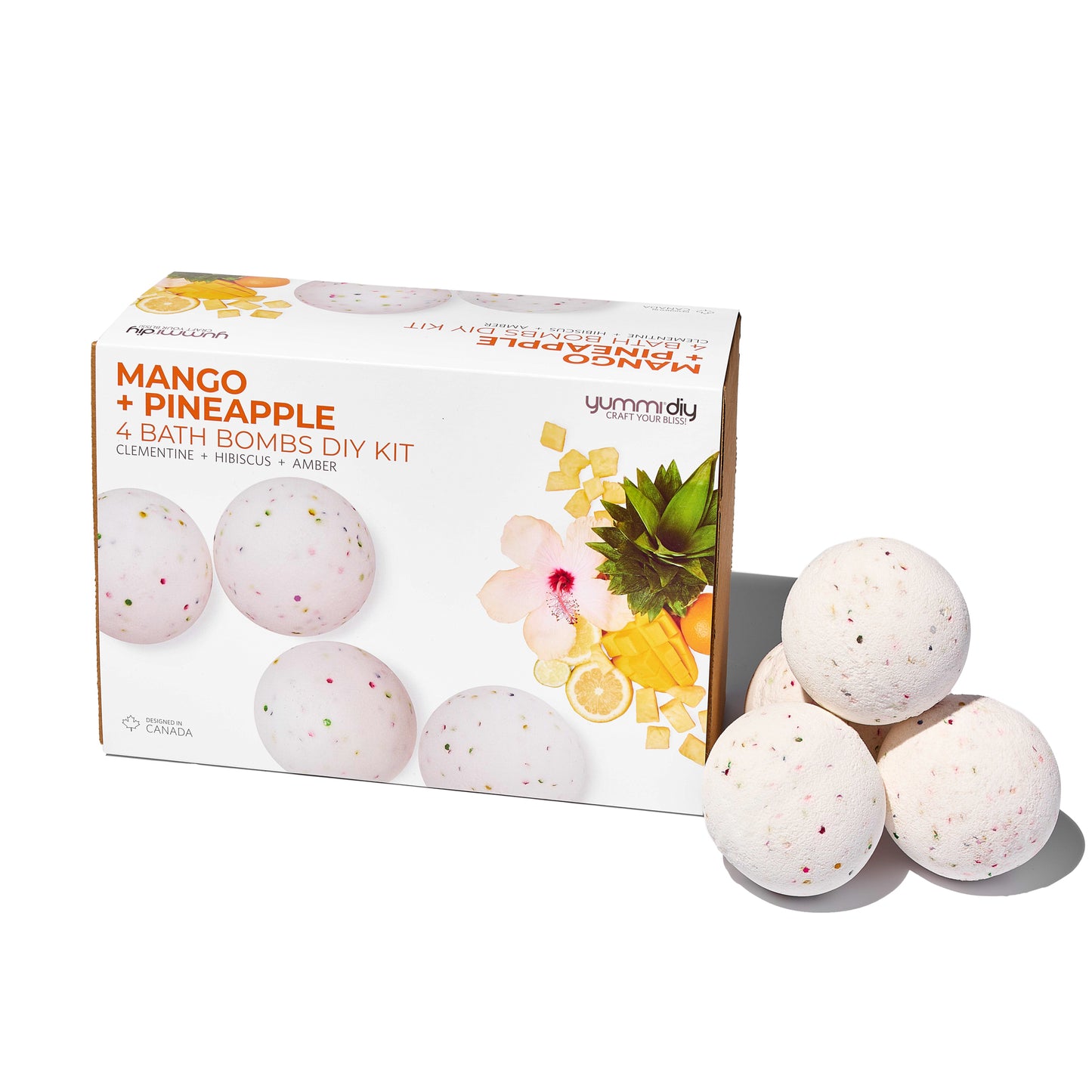 DIY Bath Bombs - Mango + Pineapple