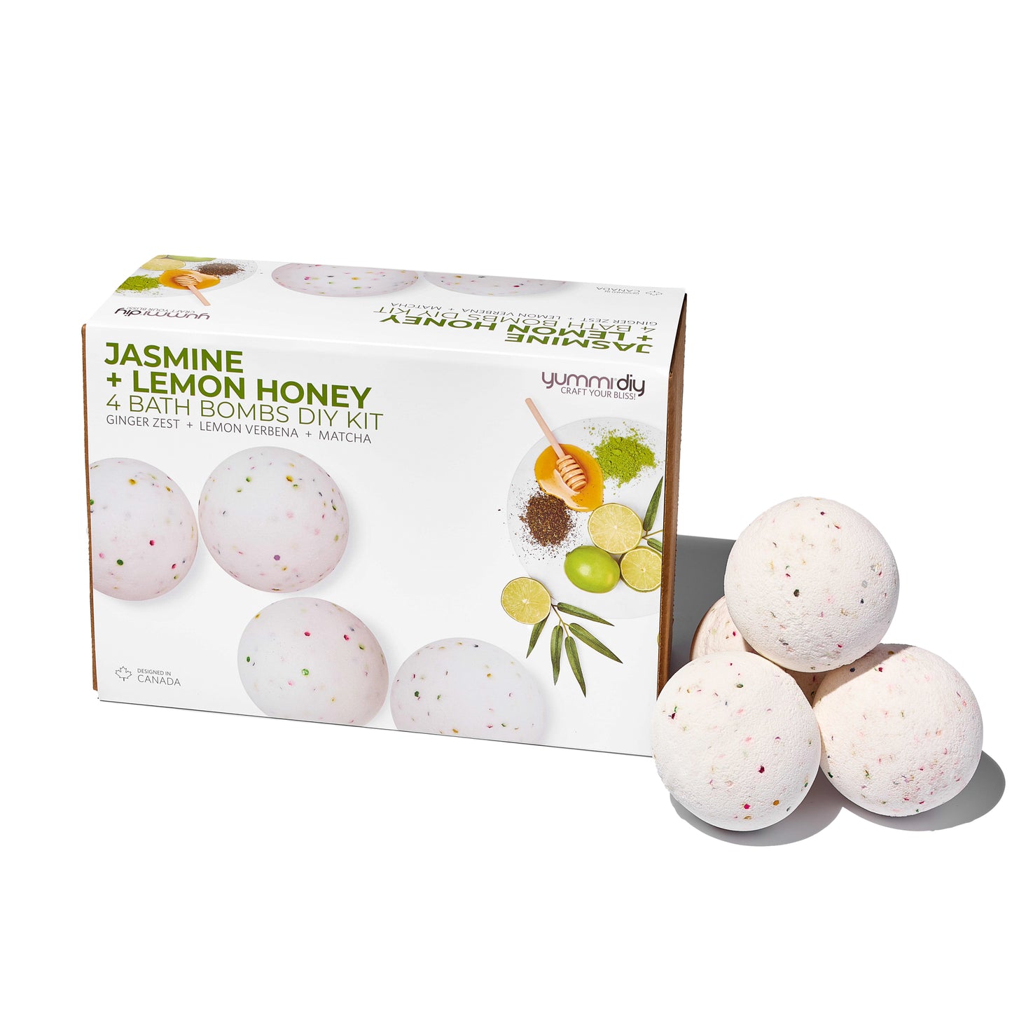 DIY Bath Bombs - Jasmine + Lemon Honey