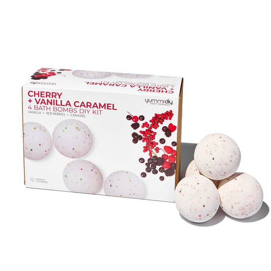 DIY Bath Bombs - Cherry + Vanilla Caramel
