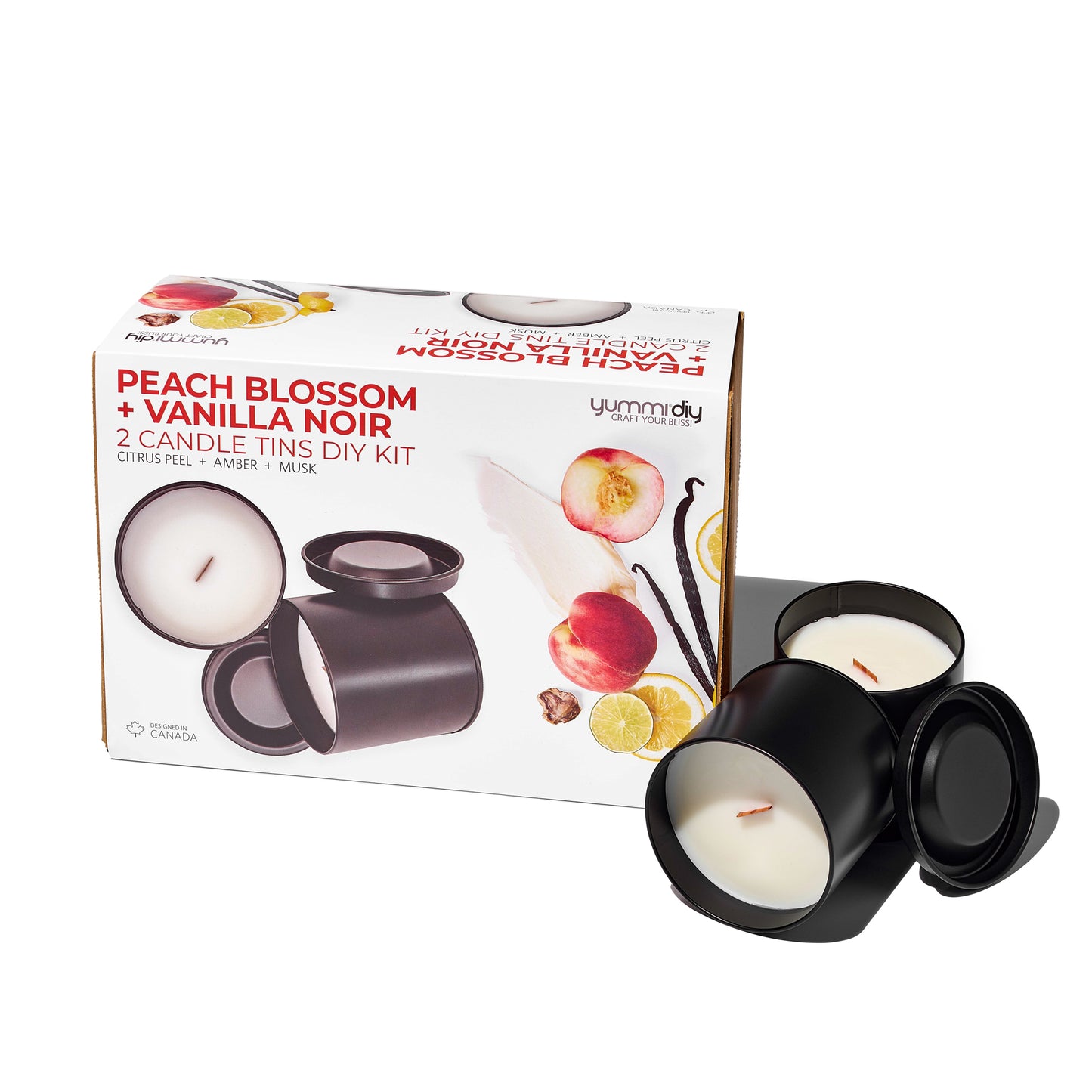 DIY Candle - Peach Blossom + Vanilla Noir