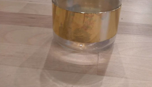 Mosaic Glass Votive Holder - 2.75 X 2.75 - Gold Finish