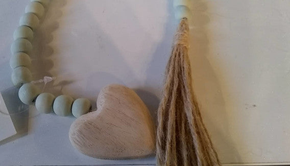 Beads Heart Blue - each