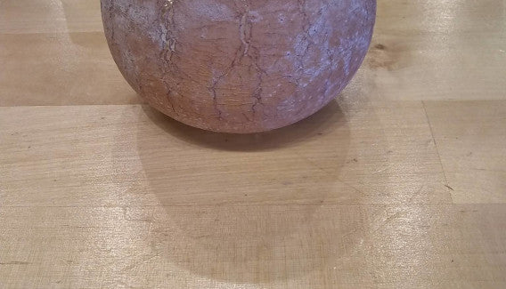 Glass Tealight Holder- Pink Crackle Finish