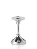 Yummi Candles - 5" Silver Timeless Taper/Pillar Candlestick - each