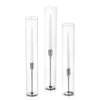 Yummi Candles - 12 Taper Candles, 12 Tall Chimneys and 12 Silver Virtu Candlesticks