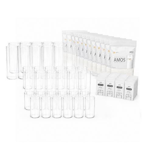 Yummi Candles - Amos Candle Sand & Glass Cylinder Vase Set of 36 - Lifestyle - 3