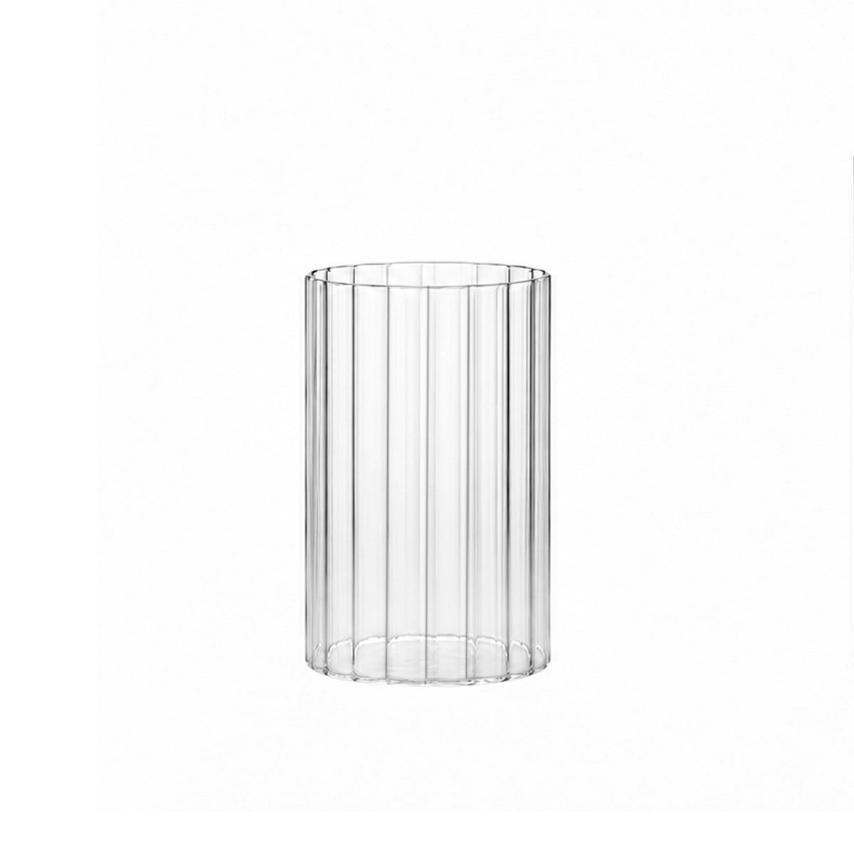 6" Ribbed Cylinder Vase