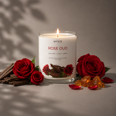 Yummi Candles - 18oz Rose Oud Scented Jar Candles - Lifestyle - 2