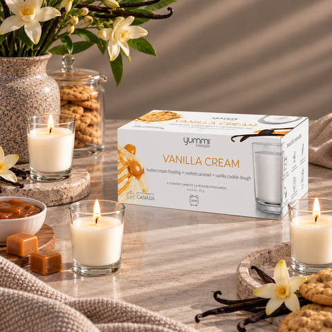 Yummi Candles - 2oz Vanilla Cream Scented Jar Candles - Lifestyle - 2