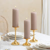 Yummi Candles - 12 Slim Pillar Candles and 12 Gold Timeless Pillar Holders - Lifestyle - 3