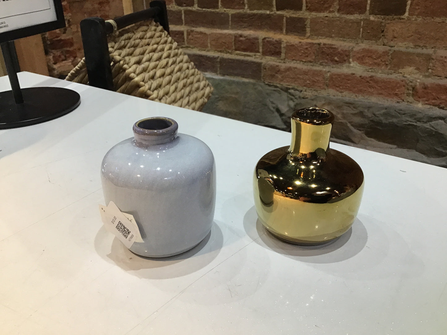 Stoneware Vase Reactive Glaze - 2 inch