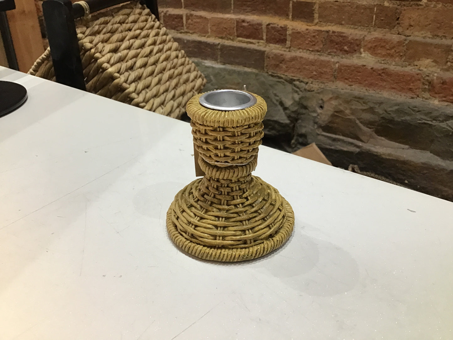 Resin Woven Taper Holder - Small