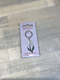Something Different - White Spring Tulip Keyring