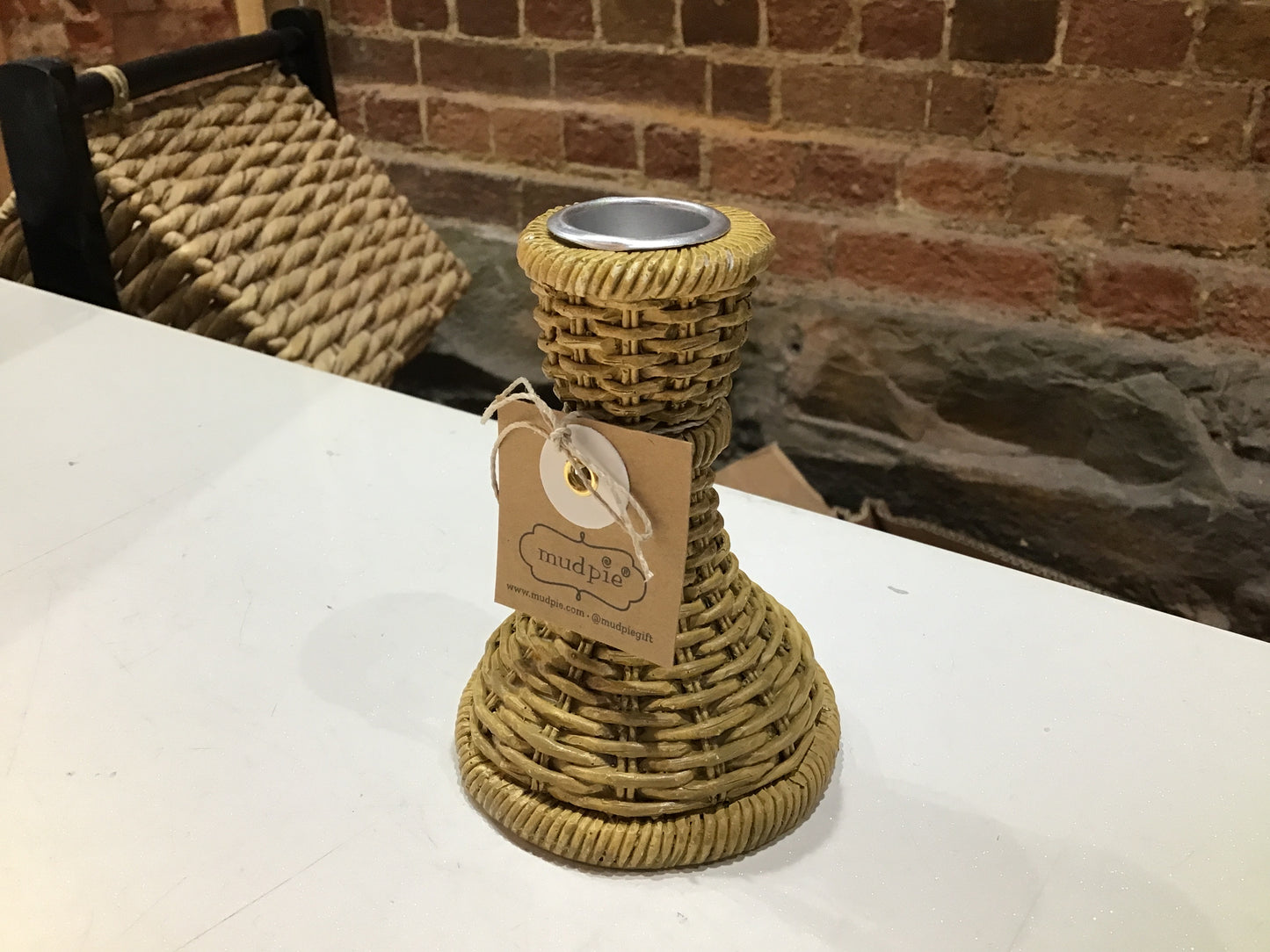 Resin Woven Taper Holder - Medium