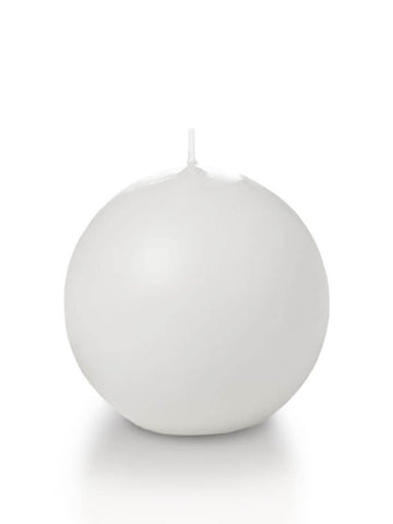 2.8" Sphere / Ball Candles White