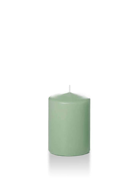 3" x 4" Wholesale Pillar Candles Sage