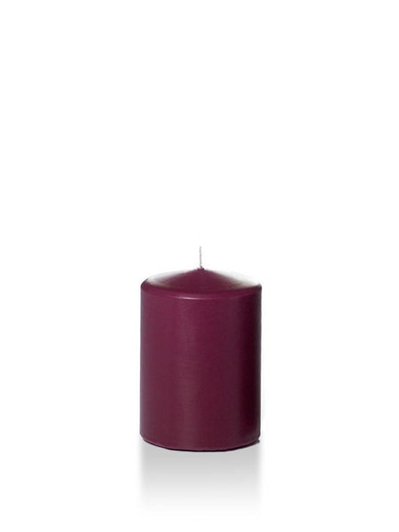 3" x 4" Wholesale Pillar Candles Magenta