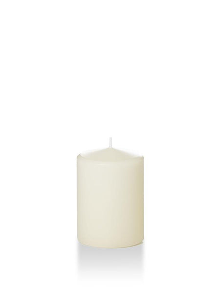 3" x 4" Wholesale Pillar Candles Ivory