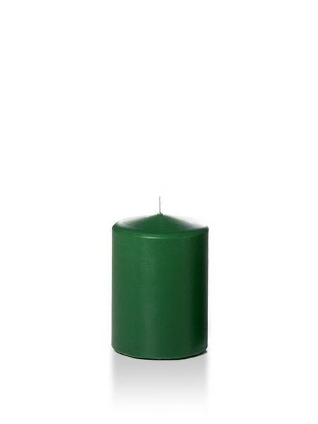 3" x 4" Wholesale Pillar Candles Hunter Green