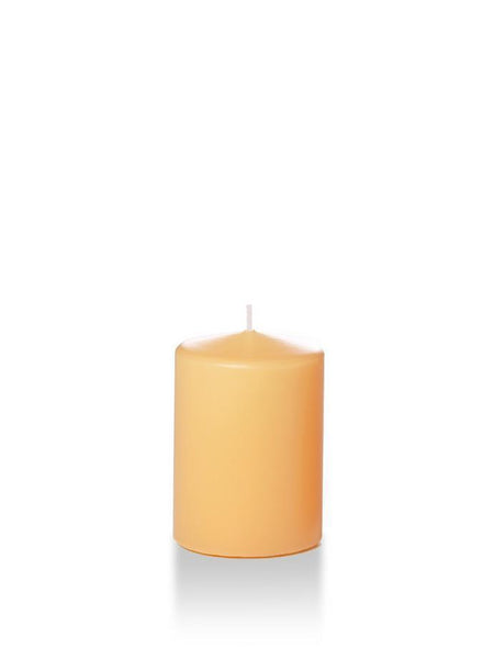3" x 4" Wholesale Pillar Candles Caramel