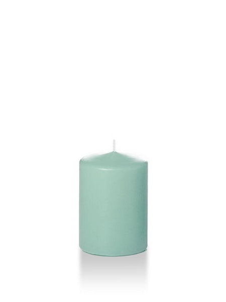 3" x 4" Wholesale Pillar Candles Tiffany Blue
