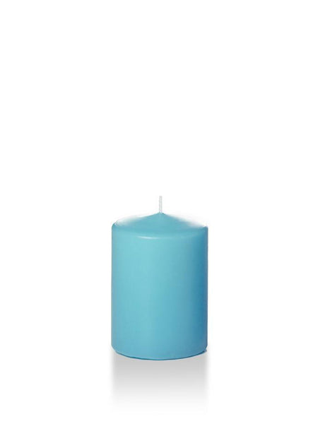 3" x 4" Wholesale Pillar Candles Caribbean Blue