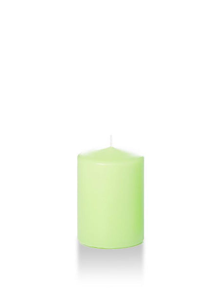 3" x 4" Wholesale Pillar Candles Mint