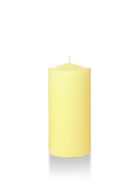 3" x 6" Wholesale Pillar Candles Buttercup Yellow