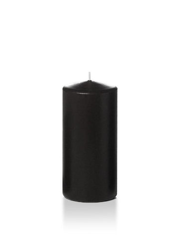 Yummi Candles - 3" x 6" Pillar Candles Black