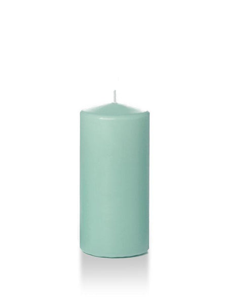 3" x 6" Wholesale Pillar Candles Tiffany Blue