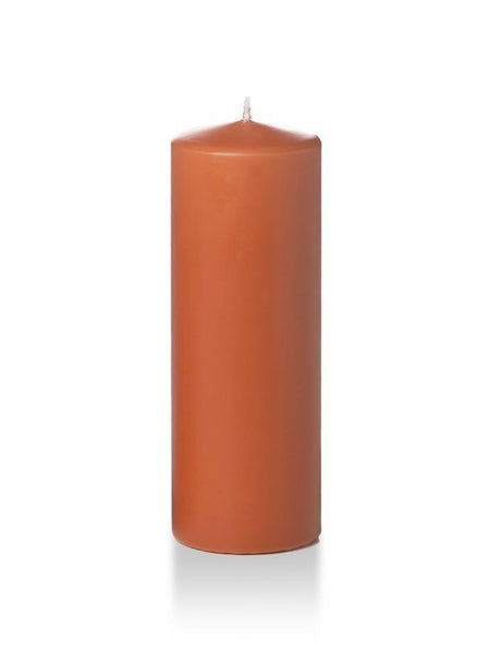 3" x 8" Wholesale Pillar Candles Sienna