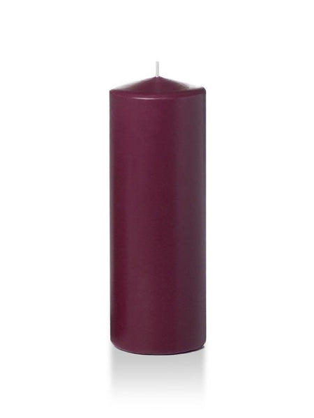 3" x 8" Wholesale Pillar Candles Magenta