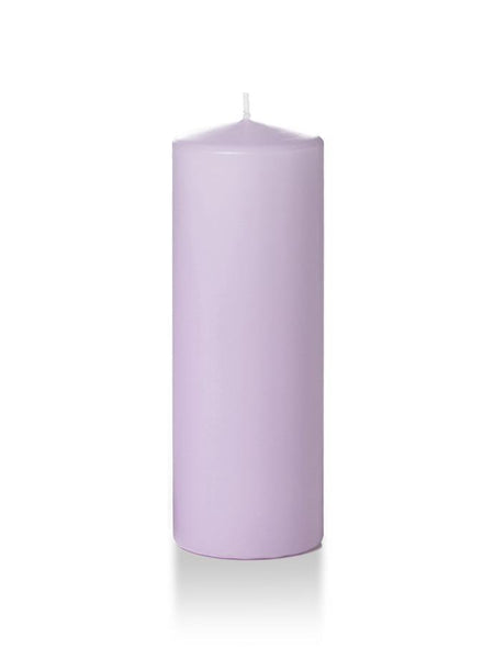 3" x 8" Wholesale Pillar Candles Lavender