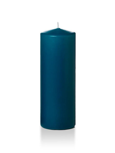 3" x 8" Wholesale Pillar Candles Sapphire