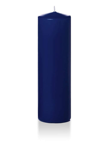 3" x 10" Wholesale Pillar Candles Navy Blue