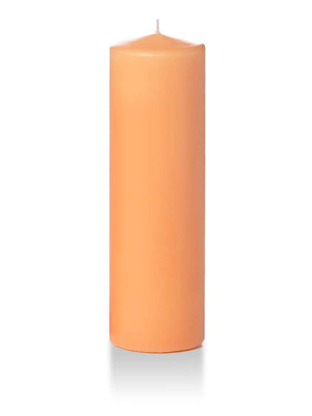 3" x 10" Wholesale Pillar Candles Peach