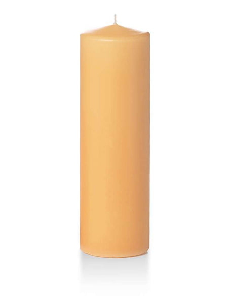 3" x 10" Wholesale Pillar Candles Caramel