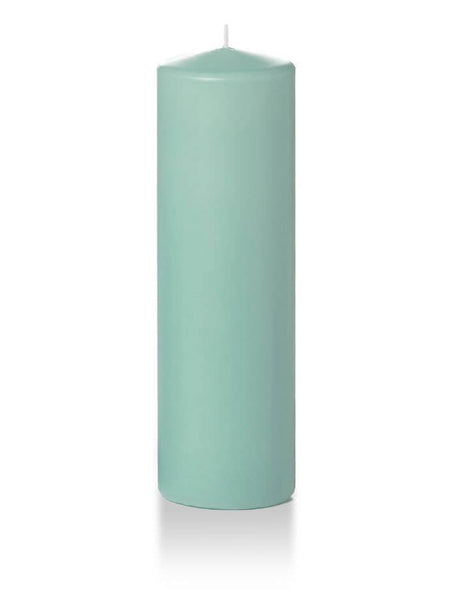 3" x 10" Wholesale Pillar Candles Tiffany Blue