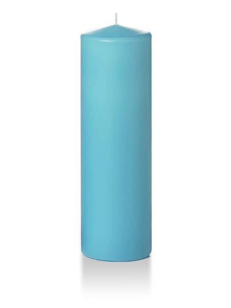 3" x 10" Wholesale Pillar Candles Caribbean Blue