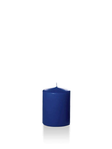 Wholesale 2.25" x 3" Slim Pillar Candles Navy Blue