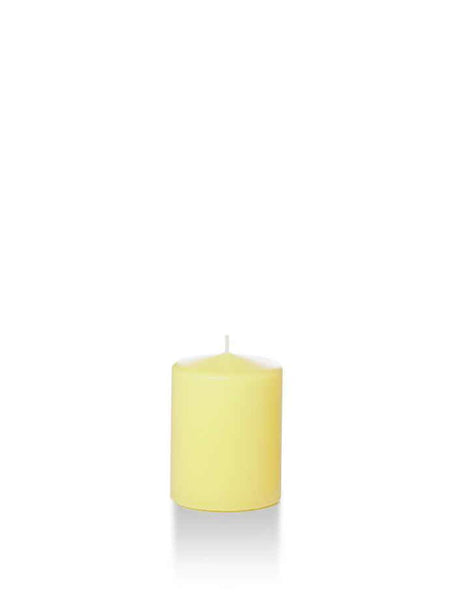 Wholesale 2.25" x 3" Slim Pillar Candles Buttercup Yellow
