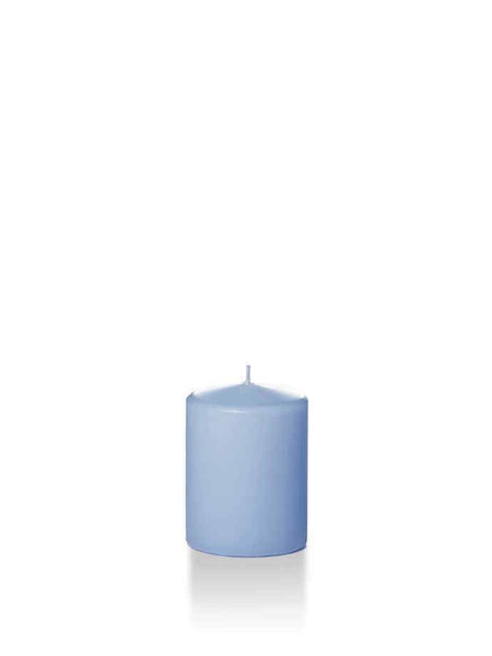 Wholesale 2.25" x 3" Slim Pillar Candles Periwinkle Blue