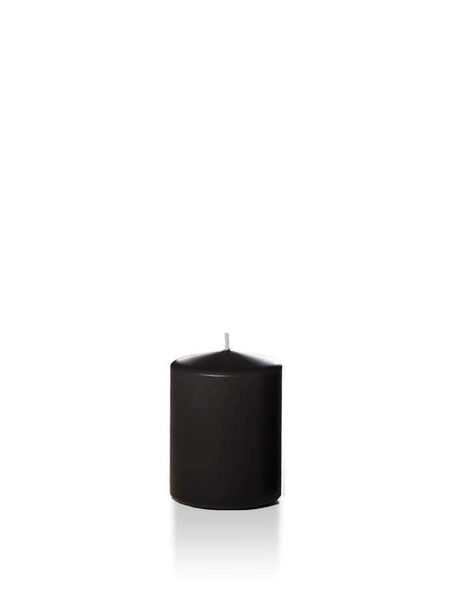 Wholesale 2.25" x 3" Slim Pillar Candles Black