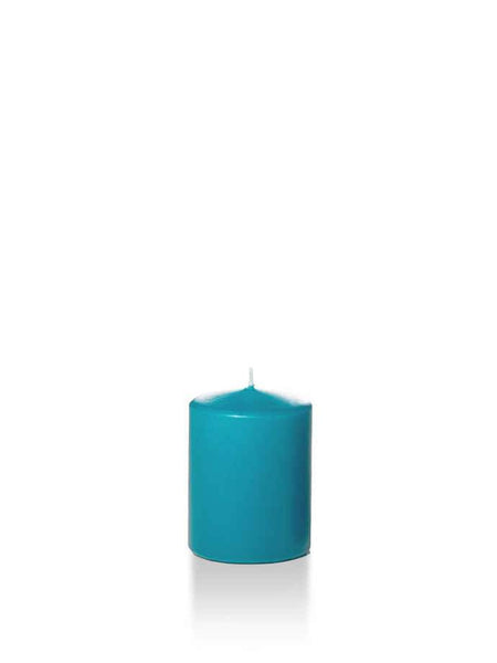 Wholesale 2.25" x 3" Slim Pillar Candles Turquoise
