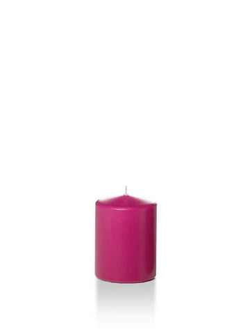 Yummi Candles - Wholesale 2.25" x 3" Slim Pillar Candles Hot Pink